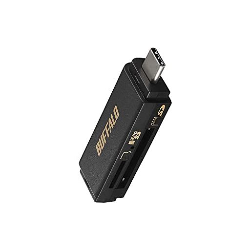 バッファロー USB3.2 TYPE-C 接続 ポータブルカードリーダー【 SDXC/SDHC/SD/MMC/RS-MMC/MICROSDXC/MICROSDHC/MICROSD/UHS-I 対応 】 IPHONE 15 / 15 PRO IPAD