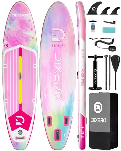 Dixero(ディクセロ)空気注入式スタンドアップパドルボード11フィートx33インチ大人用エクストラワイド..