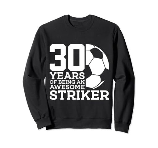 Football30YEARSAWESOMEサッカーステッカー30歳の誕生日トレーナー Football30YEARSAWESOMEサッカーステッカー30歳の誕生日トレーナー