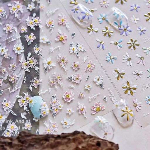 DUOLEIMI ネイルシール 花 ネイルステッカー 花びら 2枚 花柄 春 夏 DIY ネイルパーツ シール フラワー 貼るだけ 可愛い セルフネイル ネイルアートデコレーション