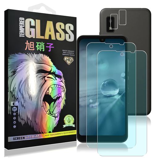 対応 AQUOS Wish / Wish2 / Wish3 フイルム 【4枚セット-ブルーライトカット 93%】 SHG06 A104SH ガラスフイルム(2枚入り)+ レンズフィルム (2枚入り) SH-51C 液晶 保護フィルム SH-53D