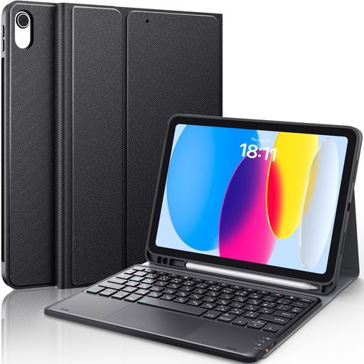 Earto iPad A16 ケース キーボード付き、第11世代 第10世代 10.9/11インチ、 高精度タッチパッド搭載