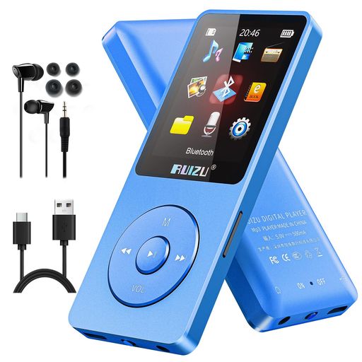 RUIZU 64GB MP3プレーヤーBluetooth 5.3、1.8「スクリーンポータブル音楽プレーヤー、FMラジオ、録音、電子書籍