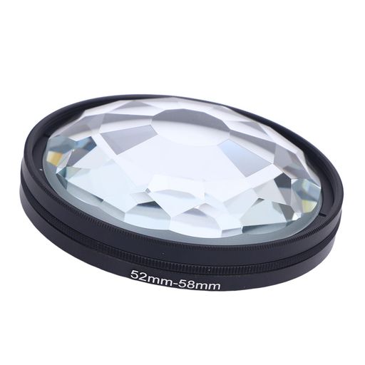 58mmの万華鏡フィルター、カレイドスコープガラスプリズムレンズエフェクト52mm-58mmアダプターリング、デジタルカメラおよびSLRの特殊効果フィルターアクセサリー