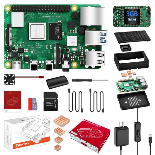 RasTech Raspberry Pi 4 Model B 3GB セット ラズベリーパイ 4B 技適マーク付き