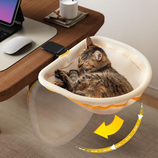 JUNSPOW 猫ベッド ワンタッチ折りたたみ ラビットファー 耐荷重18kg