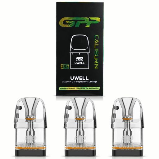 ARASHI ユーウェル Caliburn GPP 交換用カートリッジ 3個入り リキッドなし 電子タバコ VAPE GPP ポッド 0.6Ω
