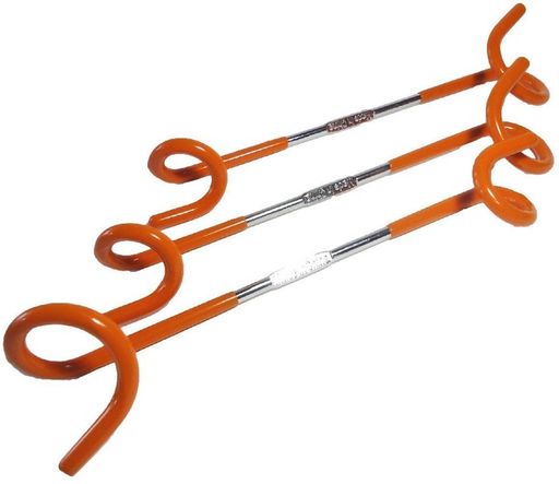ポール用 ランタン ハンガー 3本 セット キャンプ 用品 (オレンジ)