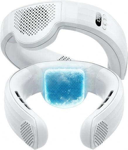 ネッククーラー【業界NO.1&大面積冷却プレート付き】首掛け扇風機 -25°C瞬間冷却 3段階風力調節 携帯扇風機 6000mAh大容量 モバイル扇風機 超大風量 USB充電式 ネックファン 長時間連続使用 …