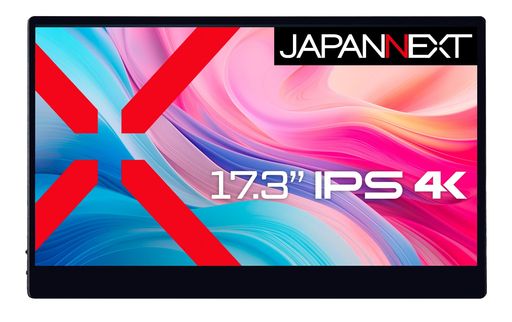 JAPANNEXT 17.3インチ モバイルモニター IPS パネル 4K UHD 3840x2160解像度 スマートケース付き (Type C/MAC PC対応/スピーカー内蔵 / sRGB100% / 光沢) JN-MD-IPS173UHDR-T