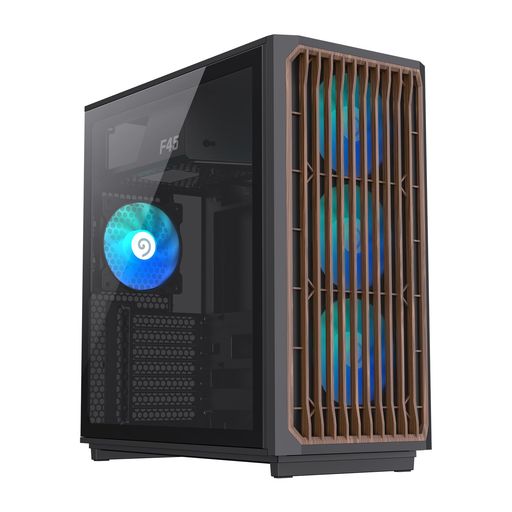 GAMEMAX PCケースミッドタワー ゲーミング 隠しコネクターデザイン採用 ATX/M-ATX/ITX対応 7スロット拡張 最大350mm GPU対応 ARGBファン4基搭載 V5.0 PWM ARGBハブ&リモコン付き (F45 BW)