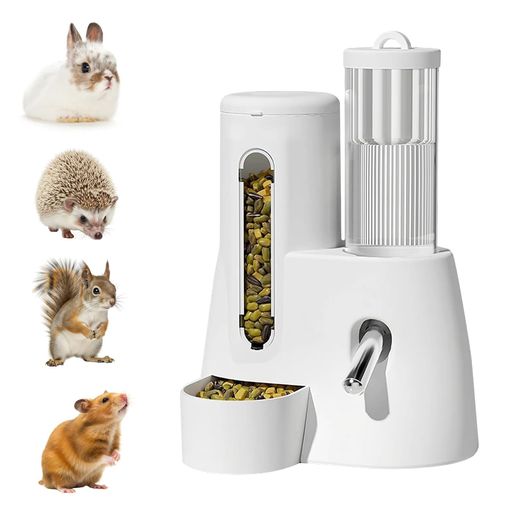 PAVIKE 小動物 給水器 ペットボトル ハムスター 給水器 うさぎ 水入れ 置き型 一体...