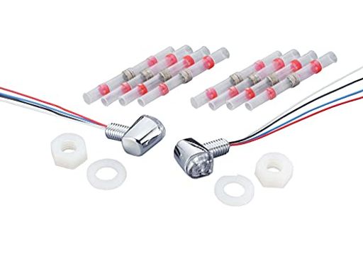 キジマ(Kijima)バイクパーツNanoウインカーランプ極小コンビタイプテール/ストップランプ2個入りクロームメッキ/アンバー&レッド219-5197