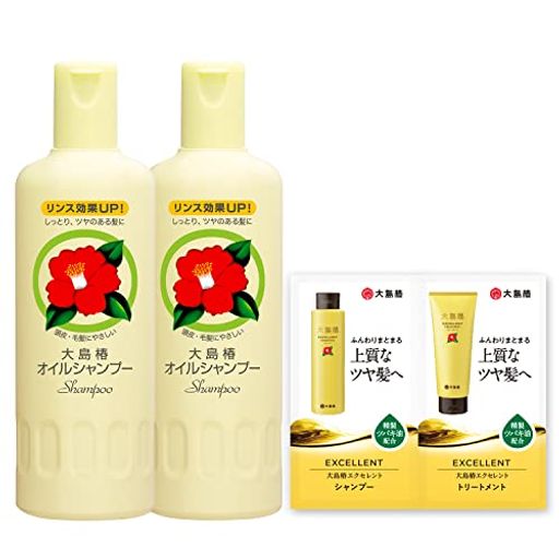 大島椿 オイルシャンプー 400ML (フケ カユミ 低刺激 ノンシリコン)×2本 おまけ付き