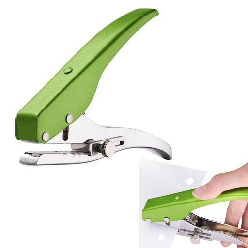 Doyime穴あけパンチ単穴6mm丸型シングルパンチ1穴単穴穴位置調整可能最大同時切断40枚手持ち1穴シングルパンチ用紙の穴開け書類整理PVC/IDカードや紙の穴あけ用