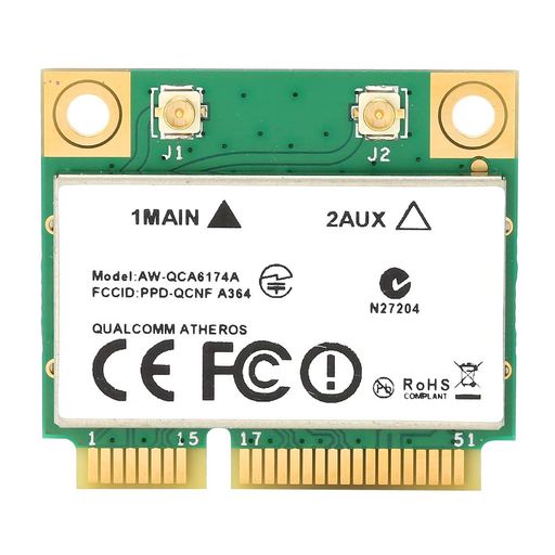 QCA6174A ワイヤレスカード 高速伝送 無線LANカード wifiカード ワイヤレスネット...