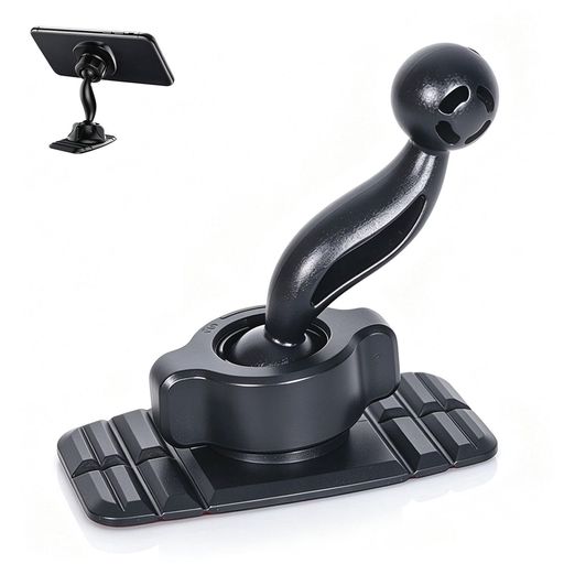 Mirhua 多角度自由調節 360°回転な台座 粘着式 電話ホルダーベース 17mm 安定性 中間マウント 携帯電話ホルダー スマホスタンド