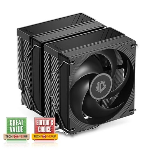 ID-COOLING FROZN A620 PRO SE - ブラックアウトデュアルタワーエアCPUクーラー、6本の6mm熱管、デュアル120x120x25mm静音ファン、Intel LGA1700/1851/1200/115X対応;AMD