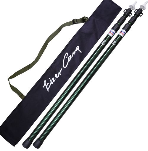 Eizer Camp(アイゼルキャンプ) アウトドア タープポール 2本セット テントポール アルミ 軽量 230cm ブラック グリーン ブロンズ (グリーン)