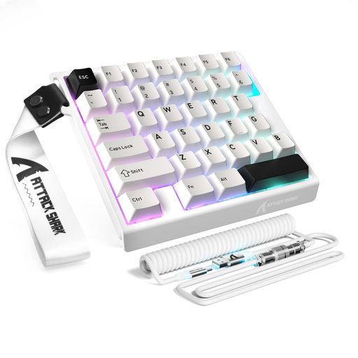 ATTACK SHARK M36 HE 片手キーボードゲーミング 有線 左手デバイス ラピッドトリガー 8000Hzポーリングレート Fキー区搭載