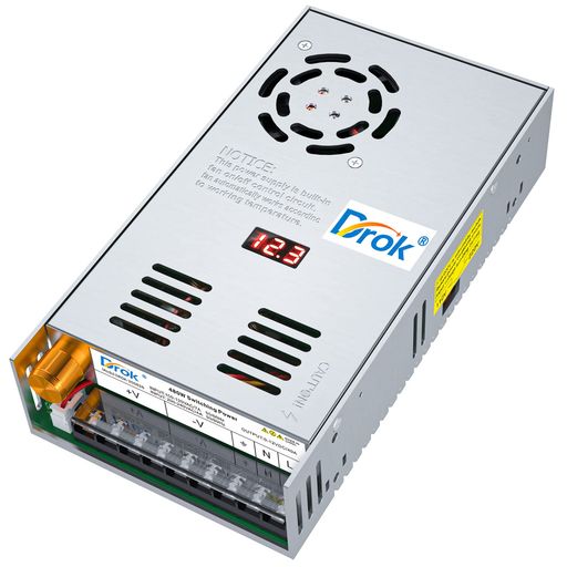 DROKスイッチング電源AC110/220V右向き矢印DC0-12V40A480W電圧調整可能安定化電源直流電源変換器過負荷..