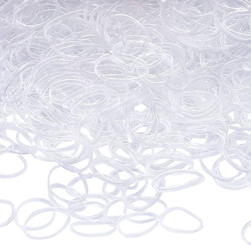 YOUOWO輪ゴム約500本入50g透明色小さい輪ゴム折径35mm弾性バンド子供髪のゴムバンド髪型ポリウレタンアゴム