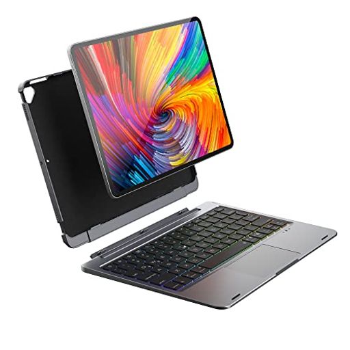 Lenovo - doqoiPadpro10.5キーボードケース、キーボード付きiPadAir第3世代ケース、7色のバックライト付き取り外し可能な360°保護ケース、iPadAir3およびiPadPro10.5インチ用タッチパッド付き