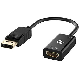 RANKIE DISPLAYPORT HDMI 変換アダプター 4K高解像度対応 オーディオ付き (ブラック)