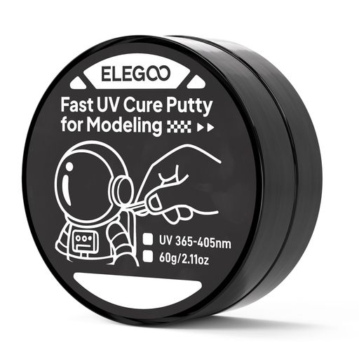 ELEGOO UV接着パテ モデル用 365~405mm UVライト対応 ミニチュア模型補修用速硬化粘土 ホワイト 60g