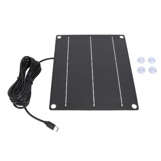 6W 6V ソーラーパネル充電器、 Type Cポート付き防水高効率単結晶ソーラーパネル、 電話、小型ファン屋外セキュリティカメラ用DIYソーラーパネルキット