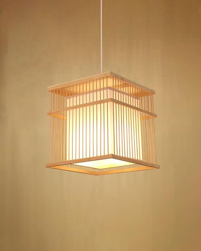 AOVOCO ペンダントライト 吊り下げ照明 天井照明 竹編み 和風 E26 LED 完成品 引っ掛シーリング式 間接照明 インテリア おしゃれ ホテル カフェ 喫茶店 寿司屋 居酒屋 レストラン 寝室 和室 コ…