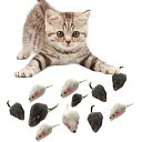 猫ちゃんネズミ16個入ネコおもちゃネズミぬいぐるみ猫用玩具猫遊び噛むおもちゃ運動不足解消ストレス解消灰白色ランダム