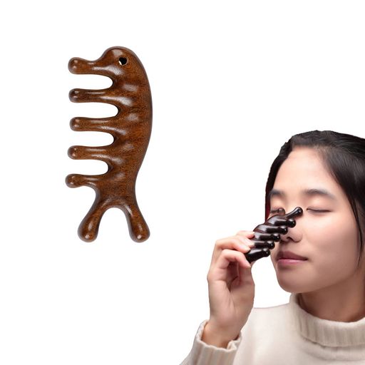 Coolloodaヘアコーム半月とき櫛頭皮マッサージ檀木櫛天然木製高级頭皮マッサージ経絡マッサージ人気男女兼用(4.0)