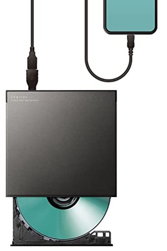 ロジテック CDドライブ スマホ用CD録音ドライブ 有線 ANDROID対応 USB2.0 ブラック LDR-SM8URBK