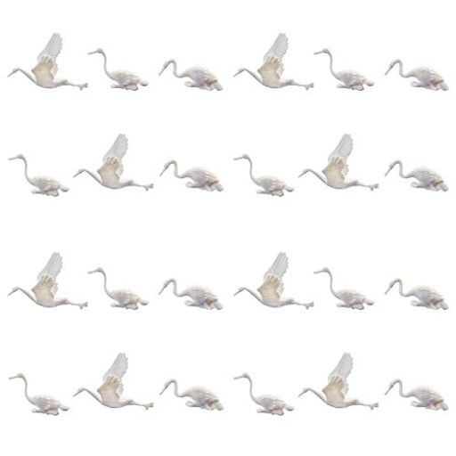 情景コレクション赤crow冠させたクレーン鳥の彫像1:7524本入りモデル建物模型ジオラマ箱庭装飾鉄道模型教育DIYGY25075-24JP