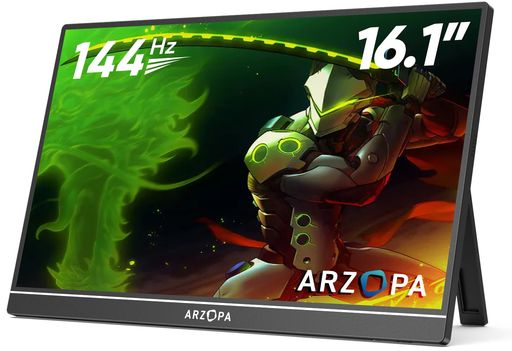 ARZOPA16.1インチモバイルモニター144Hz1msゲーミングモニター1920x1080FHDゲームモニター非光沢IPS液晶パネルスイッチ用ディスプレイ自立型HDRモード対応ブルーライト機能 ARZOPA16.1インチモバイルモニター144Hz1msゲーミングモニター1920x1080FHDゲームモニター非光沢IPS液晶パネルスイッチ用ディスプレイ自立型HDRモード対応ブルーライト機能