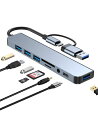 Zacoora8-in-2マルチポートUSBCハブZacooraアダプタ3.5mm+Type-cポート+USB3.0ポート*1+USB2.0ポート*3+SD&TFカードリーダー(2)
