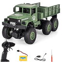 WEECOCRCカーオフロード軍用トラックのおもちゃ6輪リモコン車シミュレーションカーモデル4輪駆動独立衝撃吸収材知育玩具人気プレゼント(緑)(3)