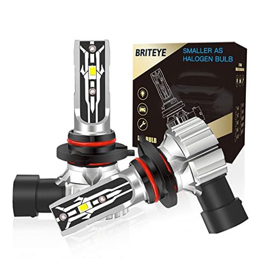 Briteye(まぶしい)LEDヘッドライト9005HB3ハイビーム用新車検対応12V車用LEDバルブHB3ハロゲンサイズ型CSPチップ搭載6500Kホワイトノ...