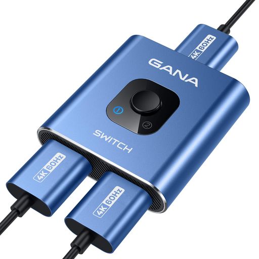 HDMI切替器【4k@60hz】HDMI分配器、GANA双方向 セレクター 1入力2出力/2入力1出力 ...