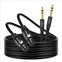 TWOZOHXLRメス-6.35MM(1/4インチ)TRSケーブル1M2本入りクォーターインチジャックXLRマイクケーブル(プロフェッショナル/HIFI)