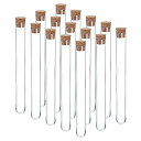 PATIKIL15mlプラスチック試験管コルク栓付き150x16mmチューブ15個入り科学パーティーの装飾キャンディビーズの保管バスソルト研究室用透明