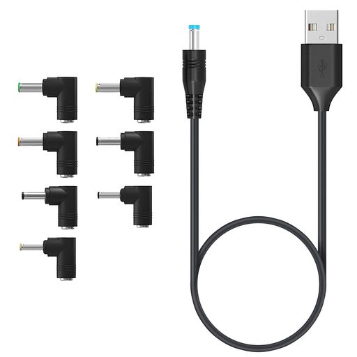 POPOLIER USB DC ֥ 2M Ѵץ饰դ7 IN 1 DCť 5.5X2.1MM USB DC Ѵ ֥...