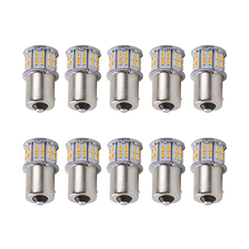 S25ピン角違いLEDウィンカーバルブイエローアンバーS25シングル150度ピンBAU15SPY21Wウィンカー球DC9-50V12V/24V車汎用24Vトラッ...