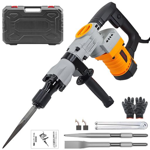 COYXiCEコンクリートハンマー2400Wハンマードリル110V電動ハンマー4590bpmコンクリート破砕機無段階変..