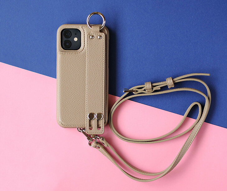 iPhone13 13pro 12pro ケース 12 ensemble スマホ 手帳型 ストラップ付き ミラー付き スマホケース PORTE 2 かわいい おしゃれ レディース リング 縦置き 横置き ギフト プレゼント ブランド 首から下げる 鏡 アンサンブル 送料無料