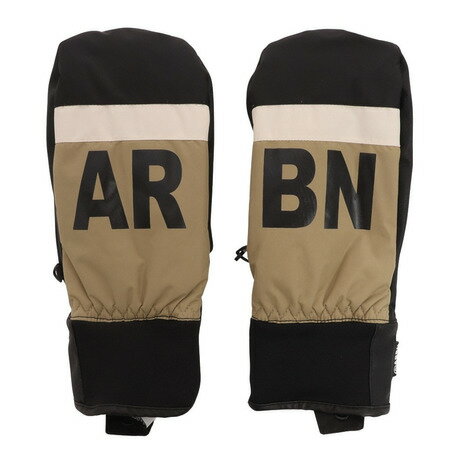 エアボーン（ARBN）（メンズ）グローブ ミトン スノーボード スノボ スキー メンズ ブラック ウィンターグローブ ABG12128 BLK 防水 はっ水(4)