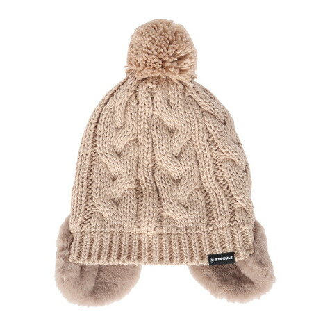 シュトロイレ（STREULE）（キッズ）キッズ 耳つきポンポン ニット帽子 ST24FB0052 BEG