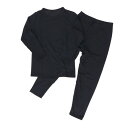 シュトロイレ(STREULE)(キッズ)ジュニア ウィンターインナー 上下セット ST24FB0068 BLK