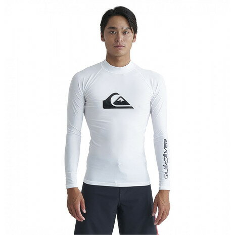 クイックシルバー(Quiksilver)(メンズ)ラッシュガード 長袖 UVカット 速乾 ALL TIME LR 24SP QLY241021 WHT